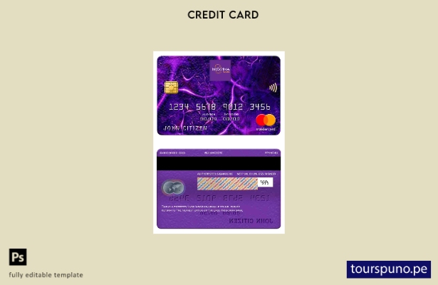 lista para imprimir la plantilla de mastercard del Laos Indochina Bank